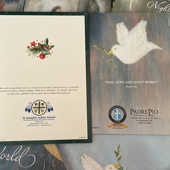 ☘️ 22 Large Christmas card assort 5x7”or 6x8” with matching Eps Biblical quotes - Picture 7 of 7